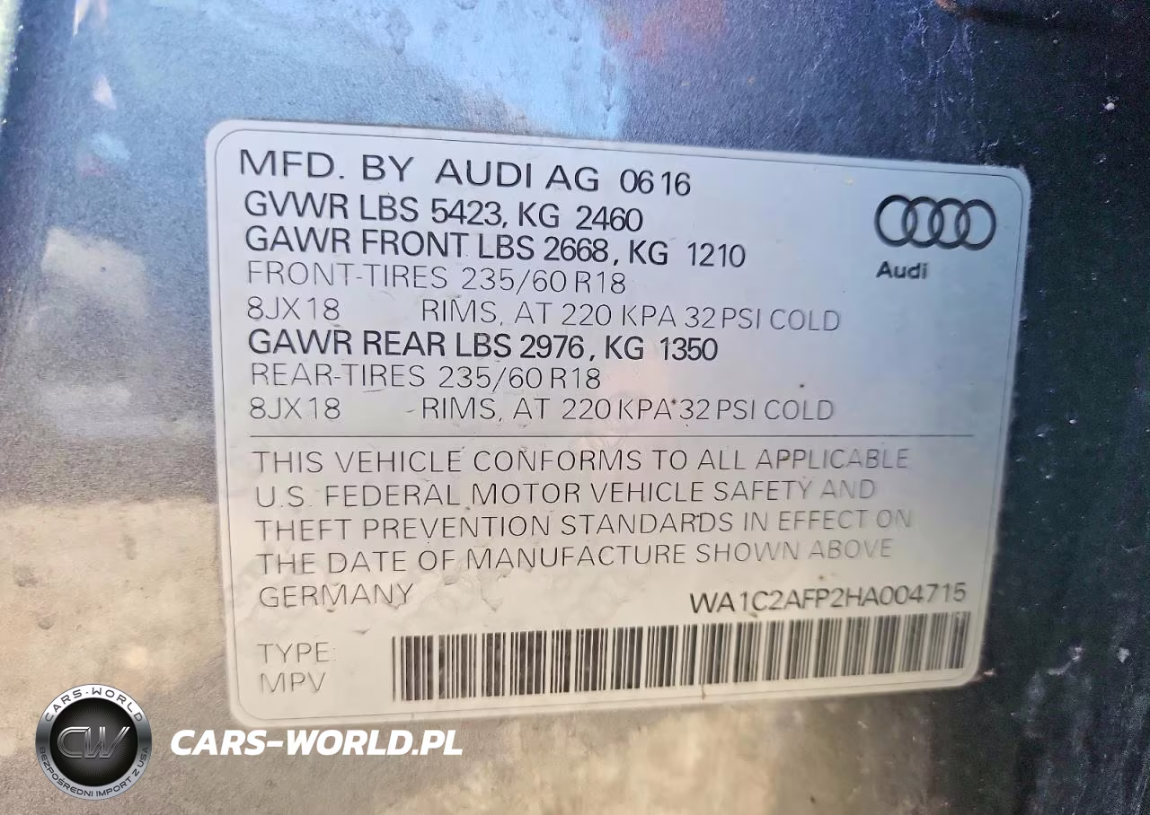 2017 Audi Q5 Premium VIN:WA1C2AFP2HA004715 - 14