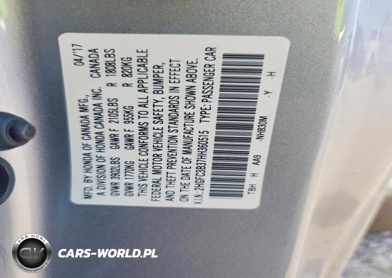 2017 Honda Civic Ex VIN:2HGFC3B37HH360515 - 12