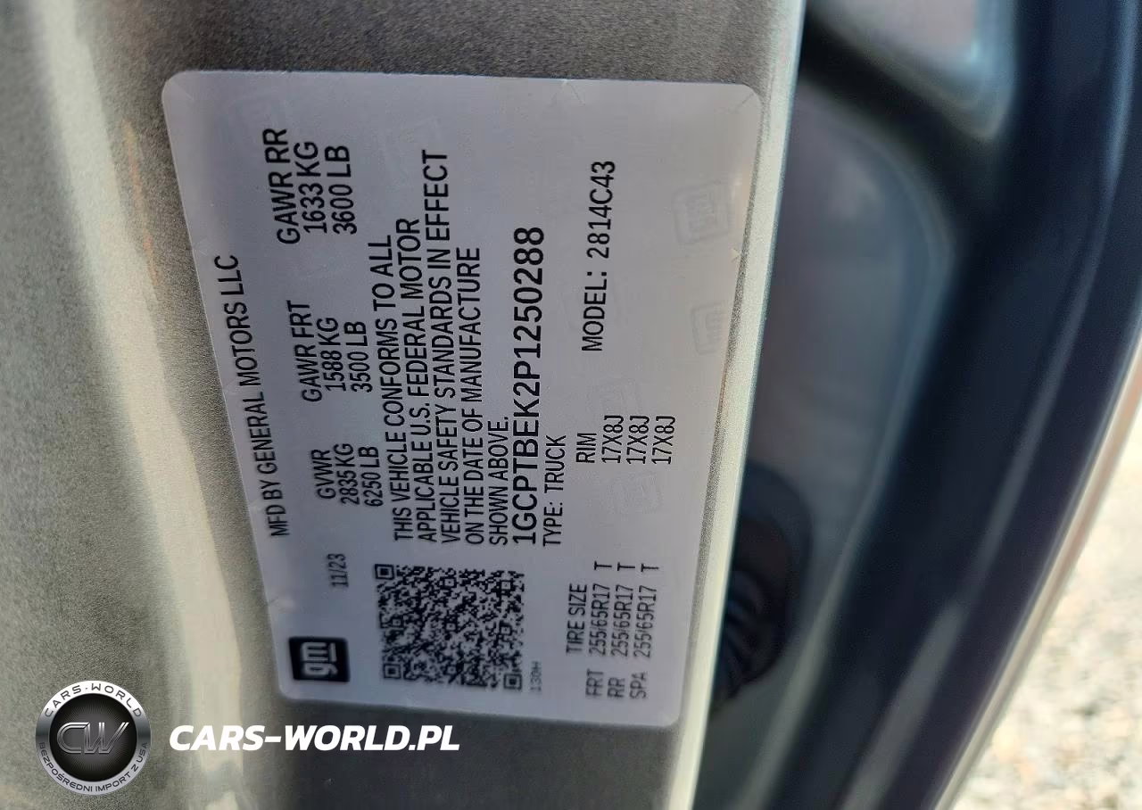2023 Chevrolet Colorado VIN:1GCPTBEK2P1250288 - 12