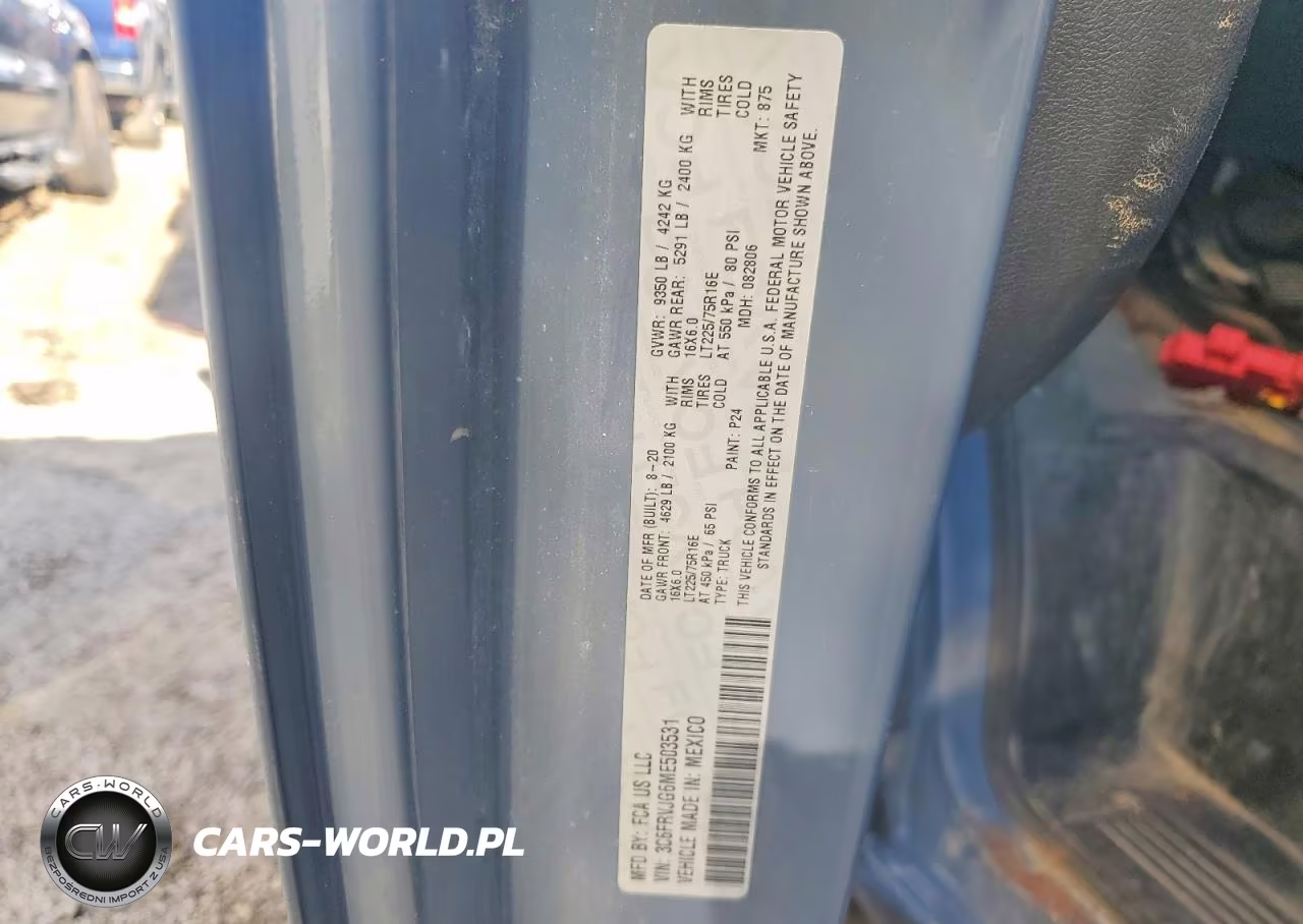 2021 Ram Promaster 3500 Delivery Van VIN:3C6FRVJG6ME503531 - 12