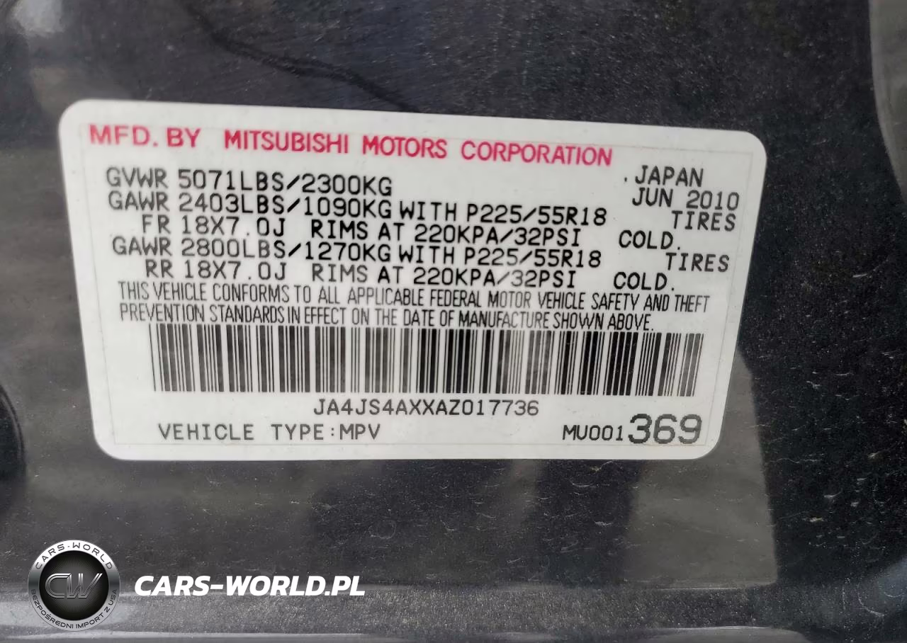 2010 Mitsubishi Outlander Xls Xls VIN:JA4JS4AXXAZ017736 - 13