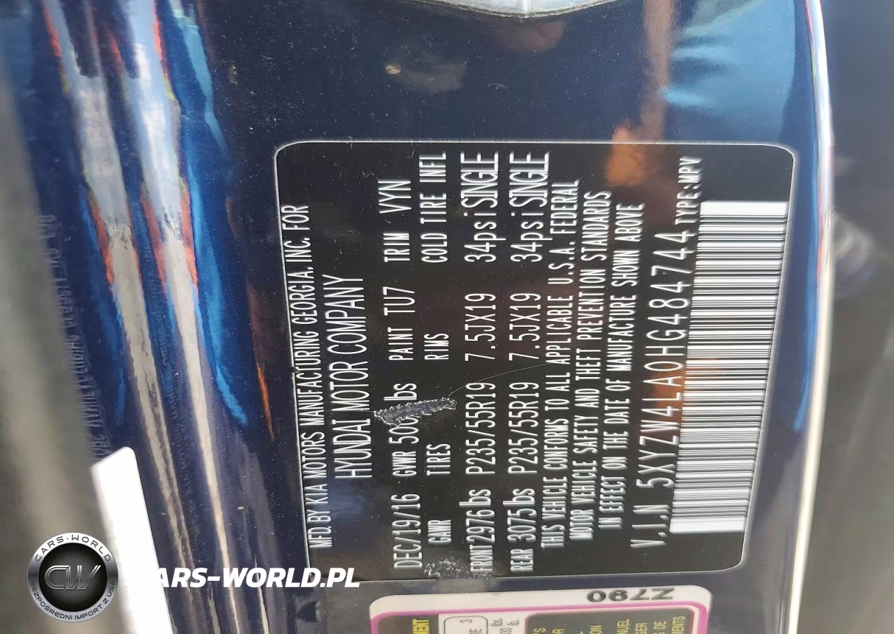 2017 Hyundai Santa Fe Sport VIN:5XYZW4LA0HG484744 - 12