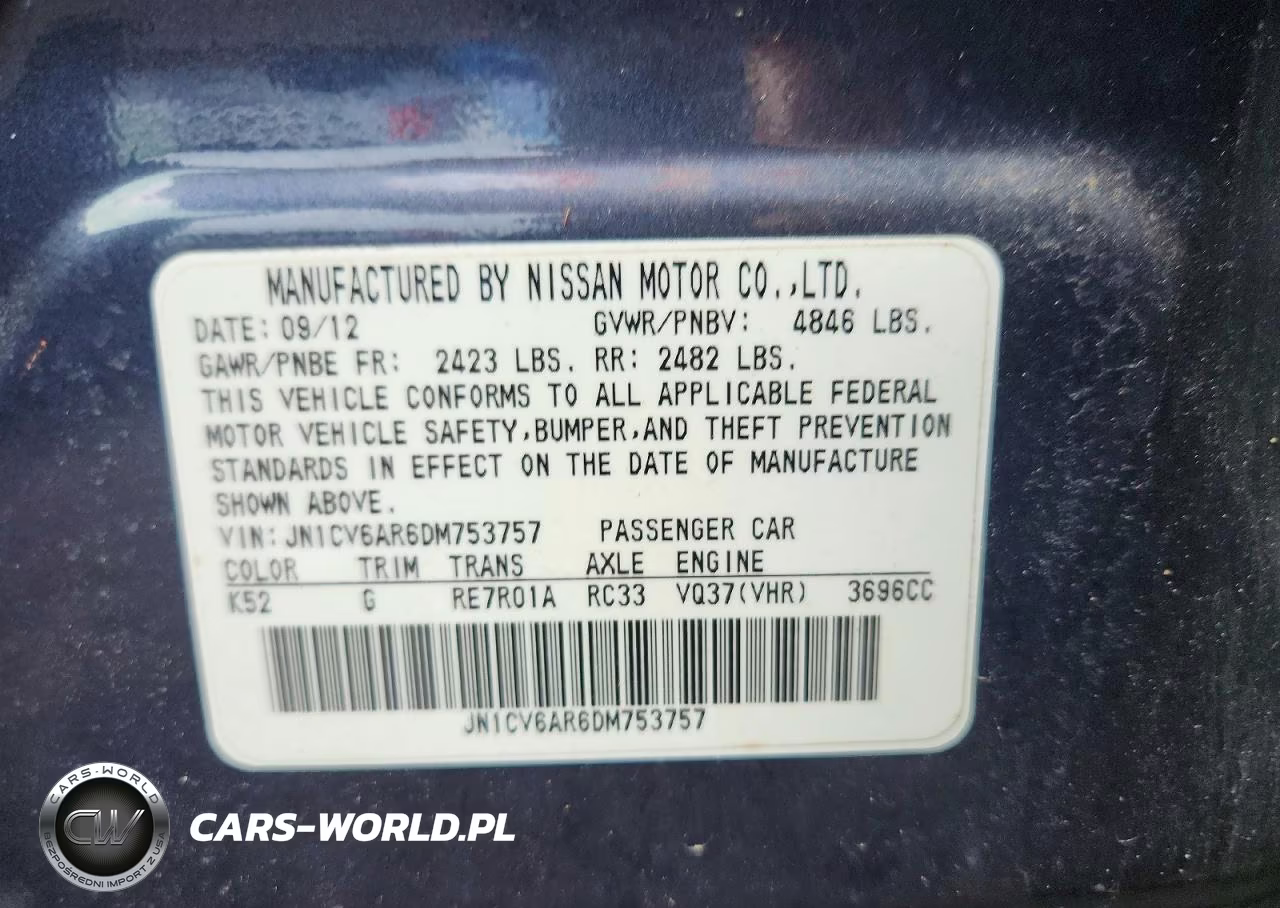 2013 Infiniti G37 Sedan X VIN:JN1CV6AR6DM753757 - 12