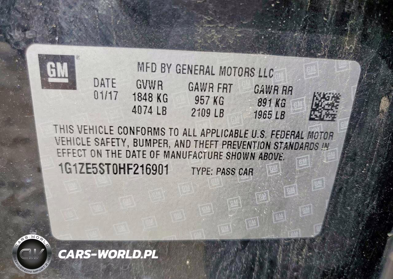 2017 Chevrolet Malibu Lt VIN:1G1ZE5ST0HF216901 - 12