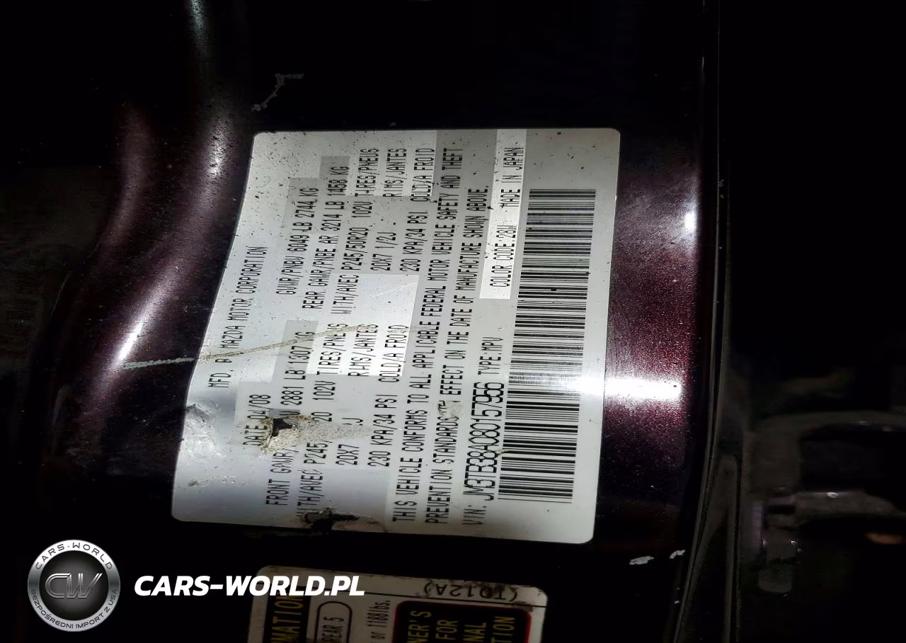 2008 Mazda Cx-9 VIN:JM3TB38A080157956 - 12