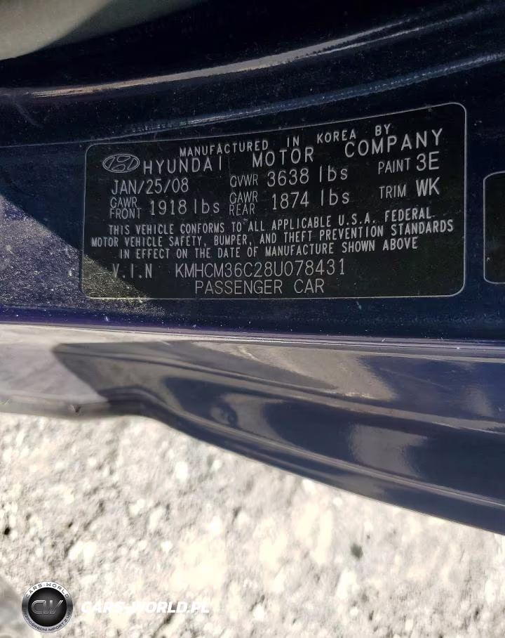 2008 Hyundai Accent Gs VIN:KMHCM36C28U078431 - 12