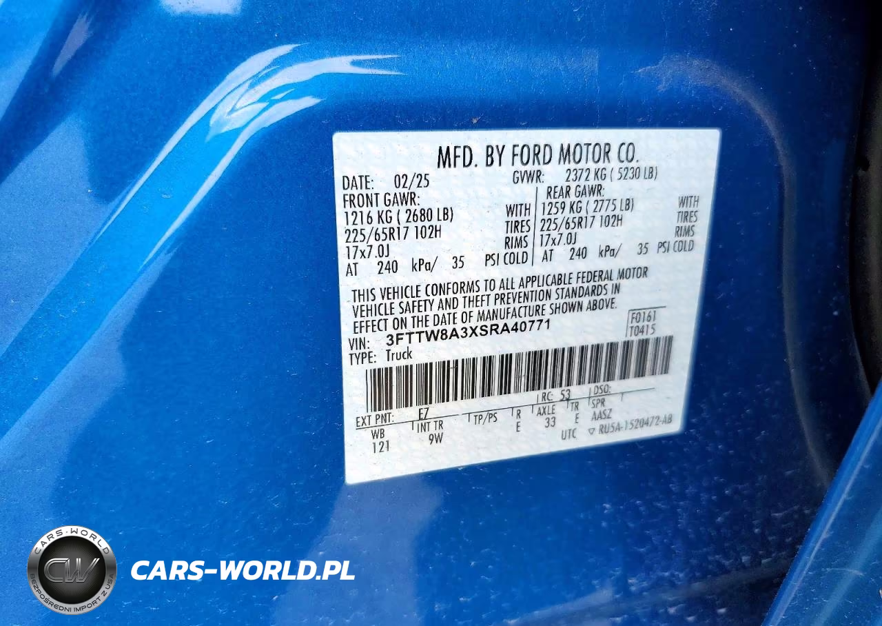 2025 Ford Maverick Xl VIN:3FTTW8A3XSRA40771 - 12