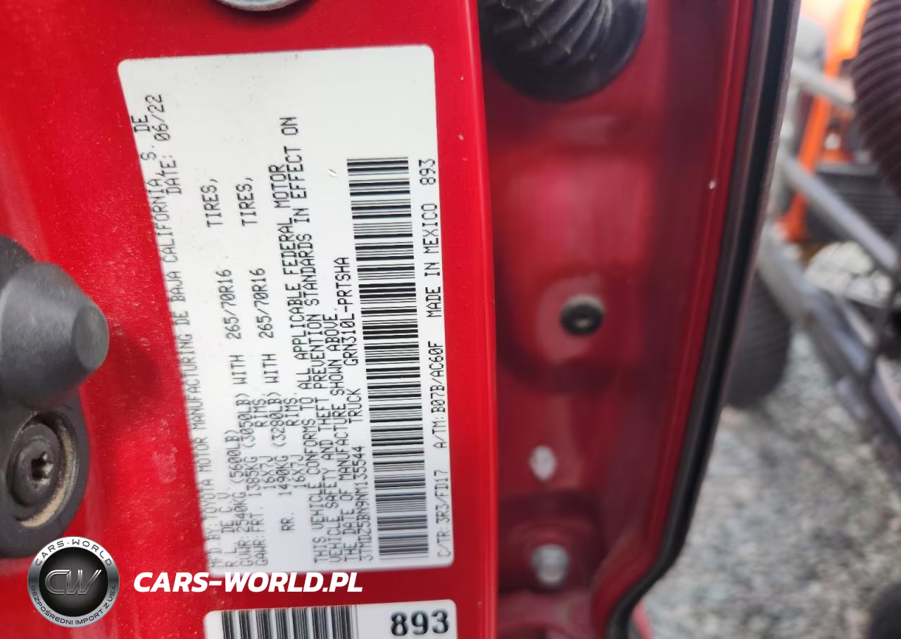 2022 Toyota Tacoma Trd Off-Road VIN:3TMDZ5BN9NM135544 - 12