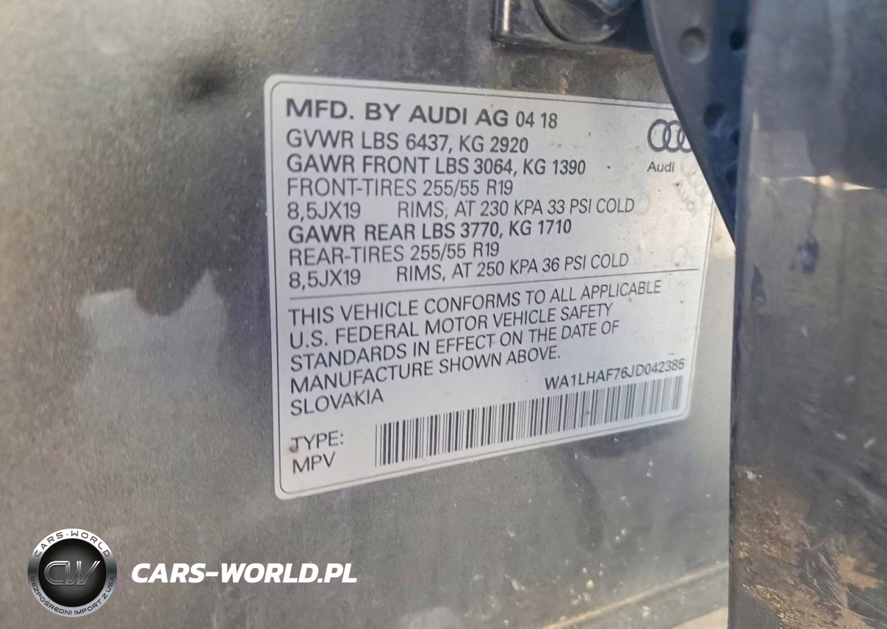2018 Audi Q7 Premium Plus VIN:WA1LHAF76JD042385 - 13