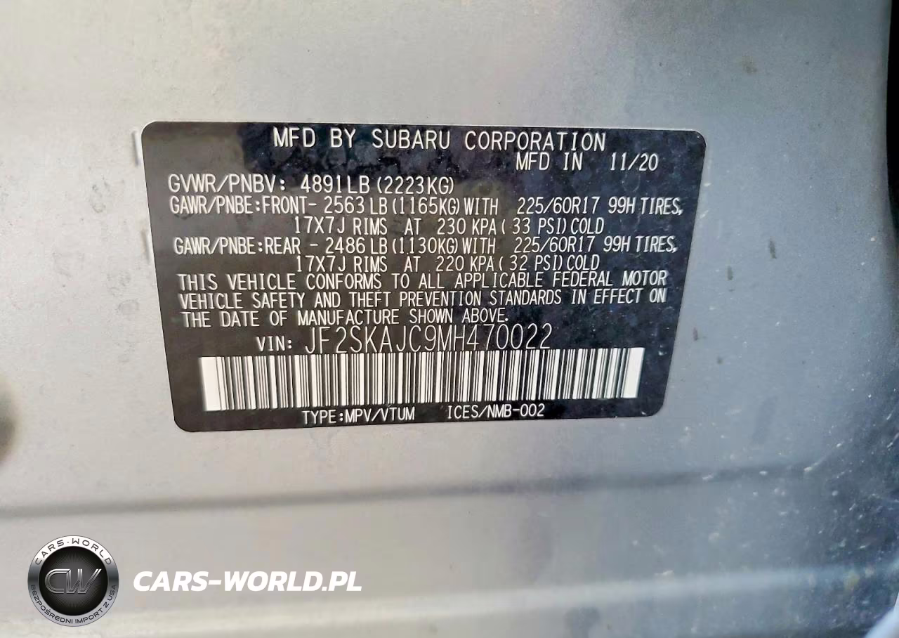 2021 Subaru Forester Premium VIN:JF2SKAJC9MH470022 - 12