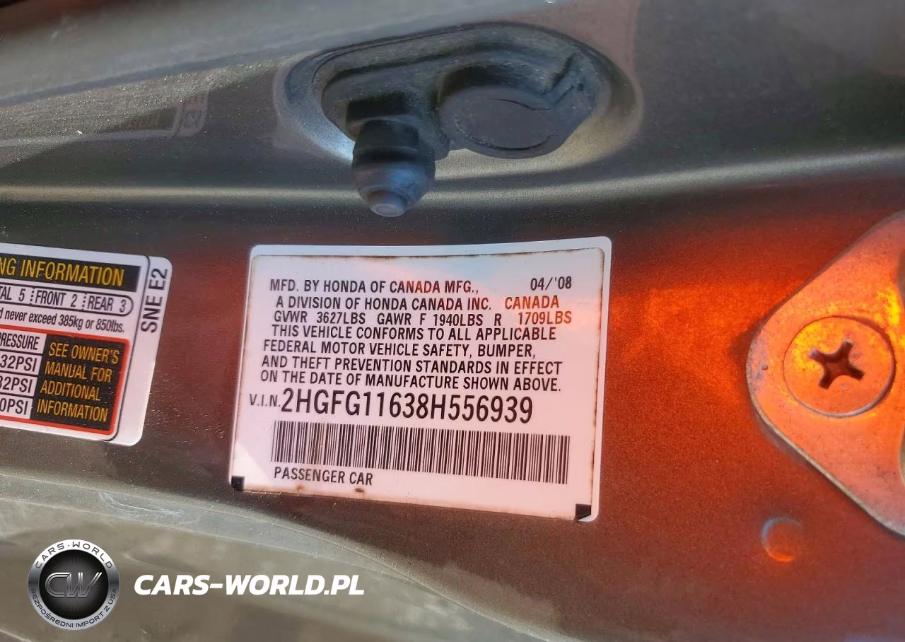 2008 Honda Civic Lx VIN:2HGFG11638H556939 - 12