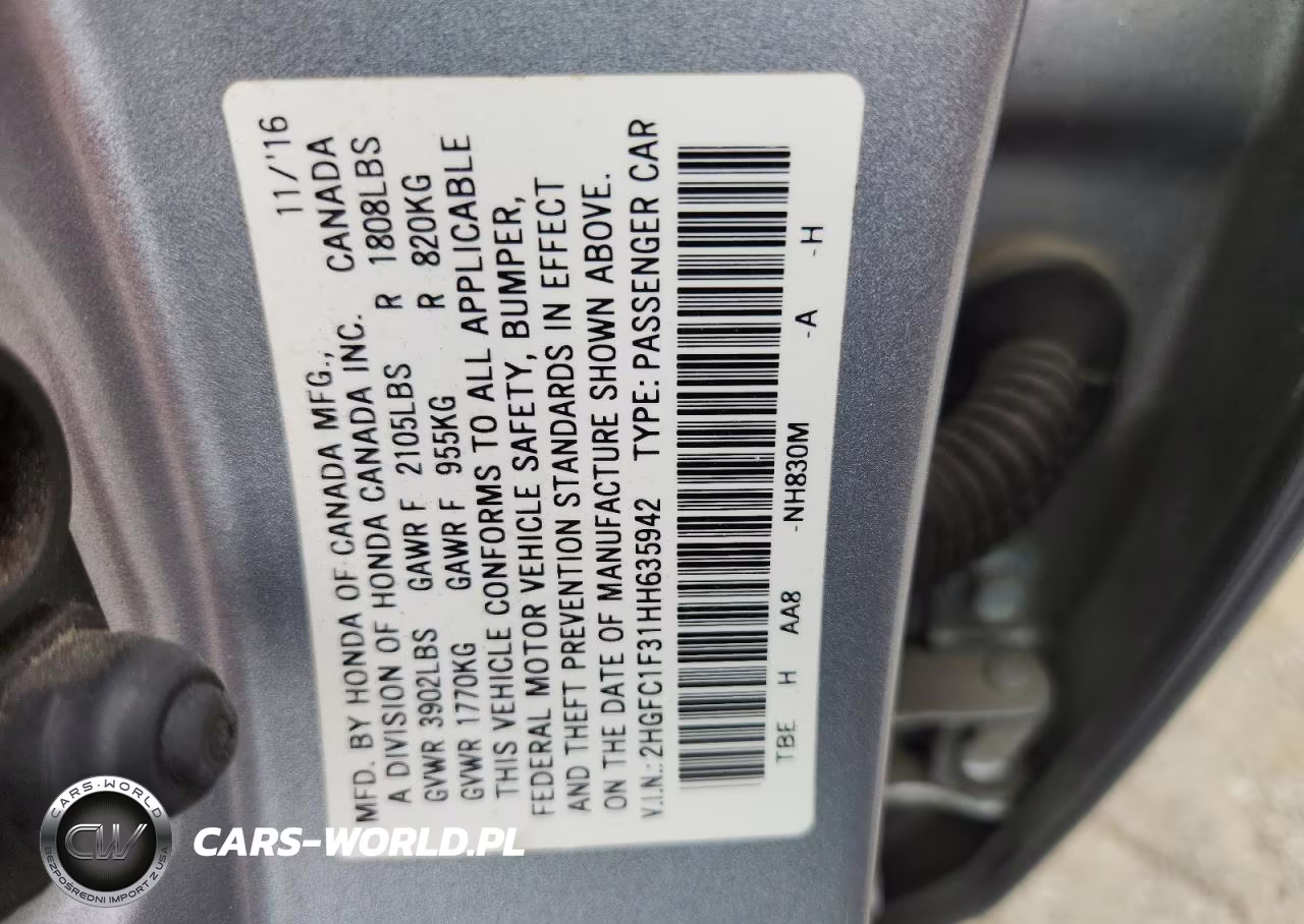 2017 Honda Civic Ex VIN:2HGFC1F31HH635942 - 12