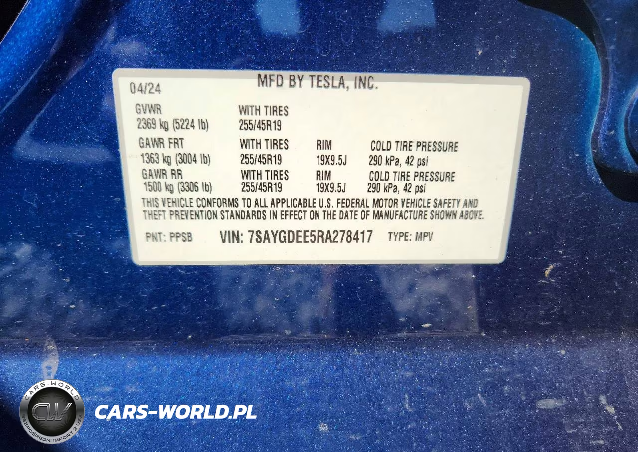 2024 Tesla Model Y VIN:7SAYGDEE5RA278417 - 13
