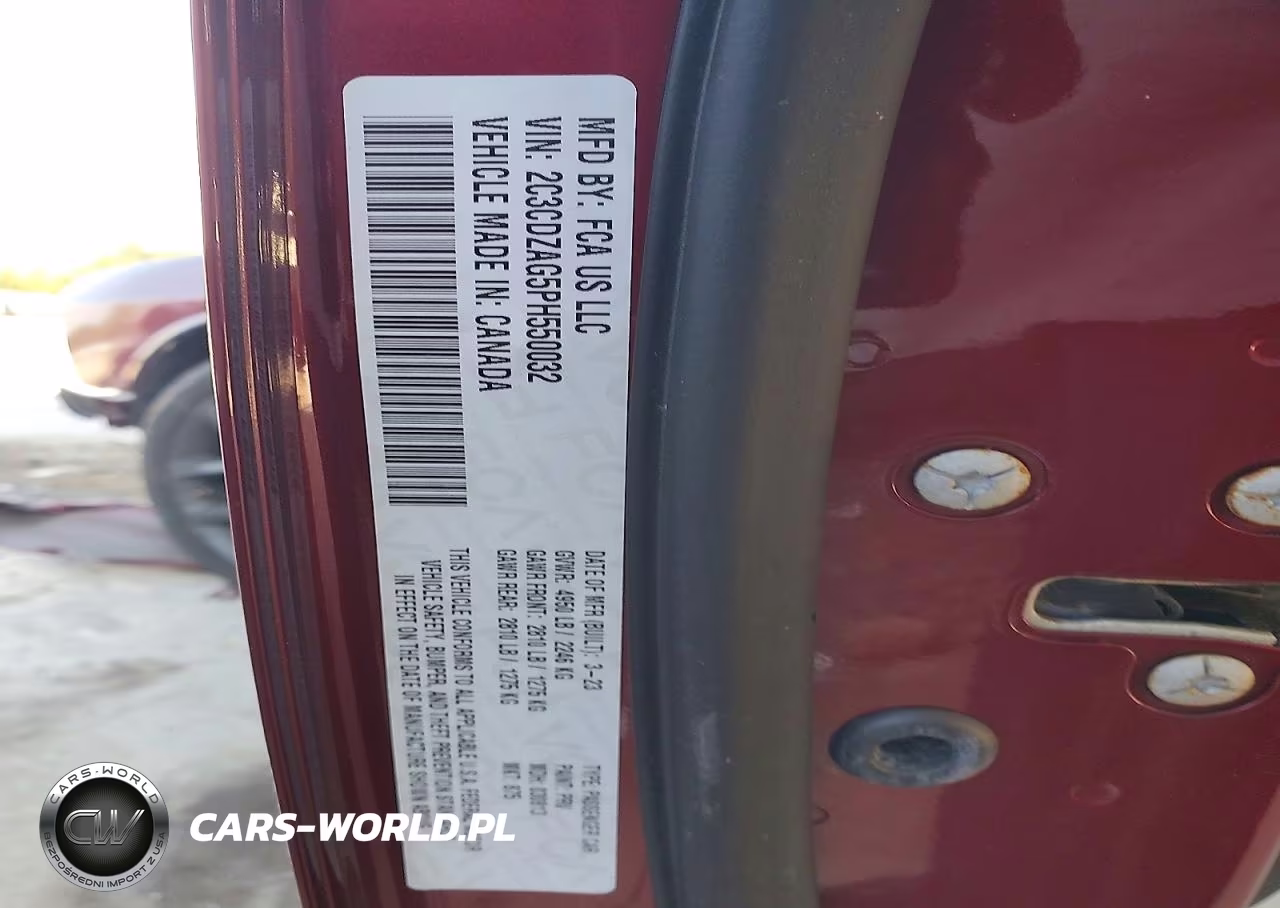 2023 Dodge Challenger Sxt VIN:2C3CDZAG5PH550032 - 12