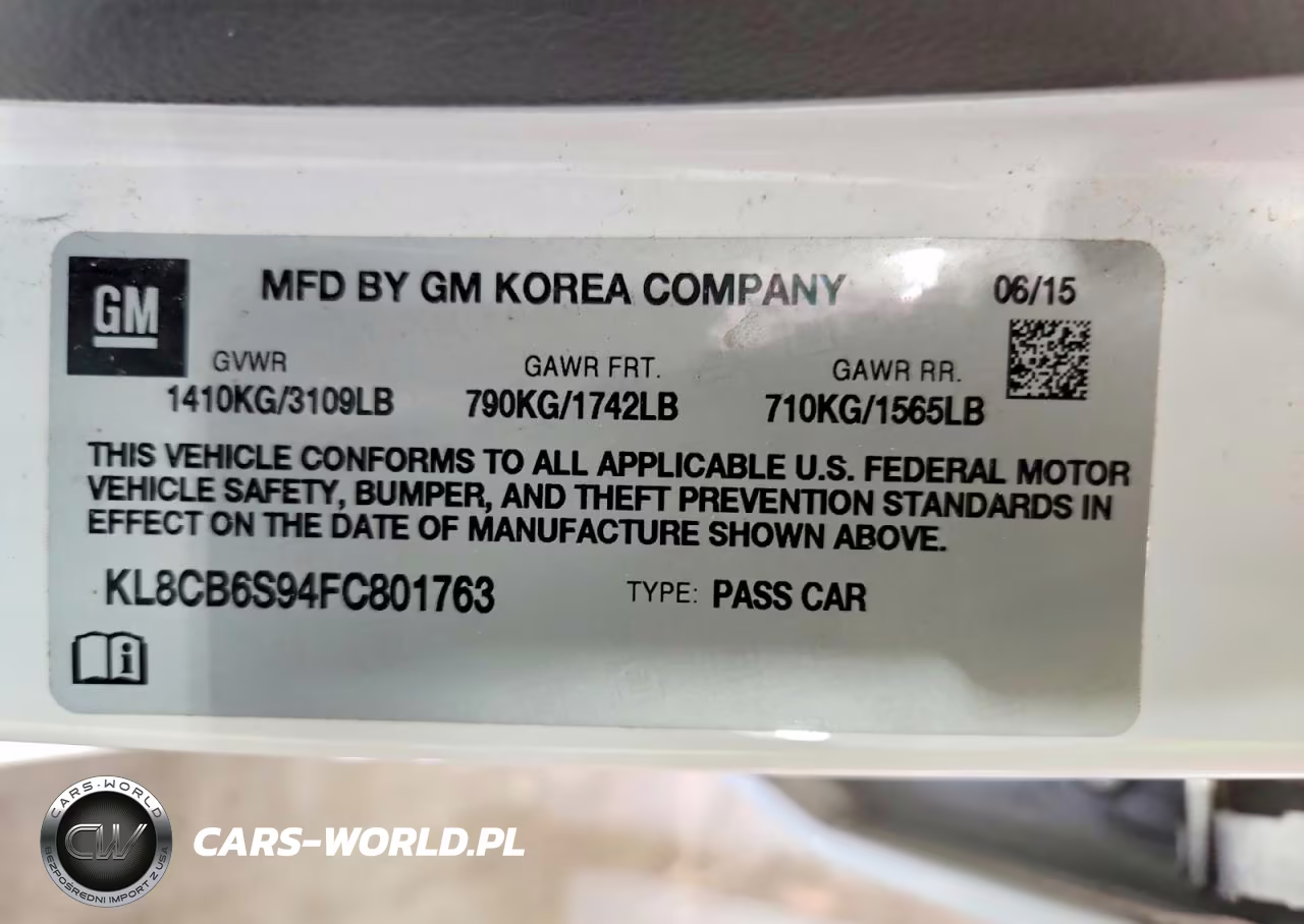 2015 Chevrolet Spark Ls VIN:KL8CB6S94FC801763 - 13