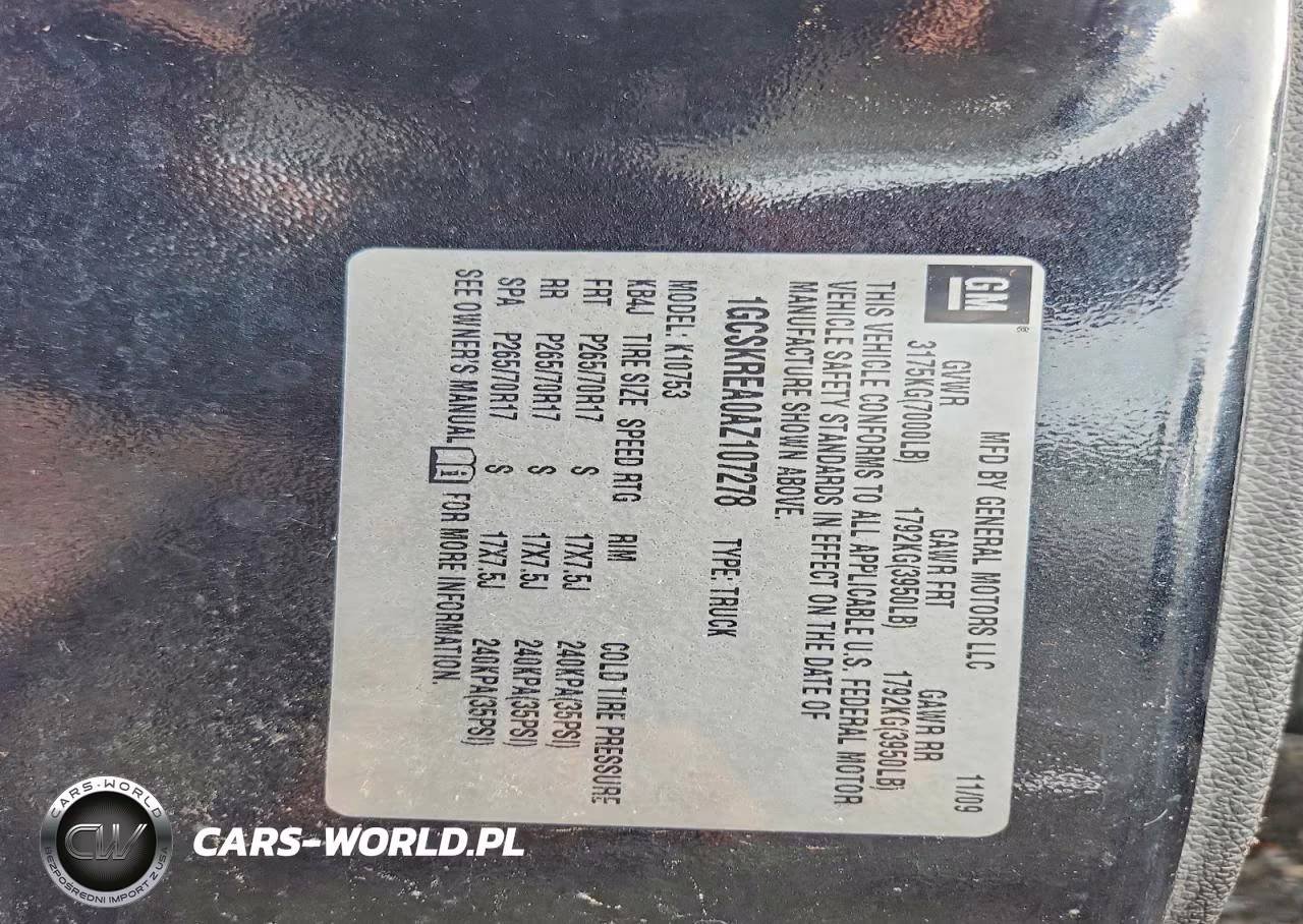 2010 Chevrolet Silverado 1500 VIN:1GCSKREA0AZ107278 - 12