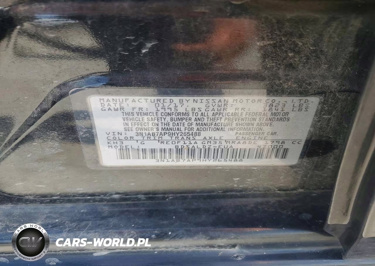 2017 Nissan Sentra Sv VIN:3N1AB7AP9HY265488 - 12