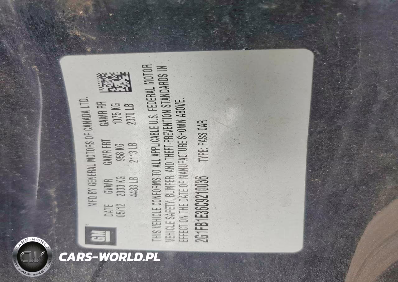 2012 Chevrolet Camaro Lt VIN:2G1FB1E36C9210036 - 12