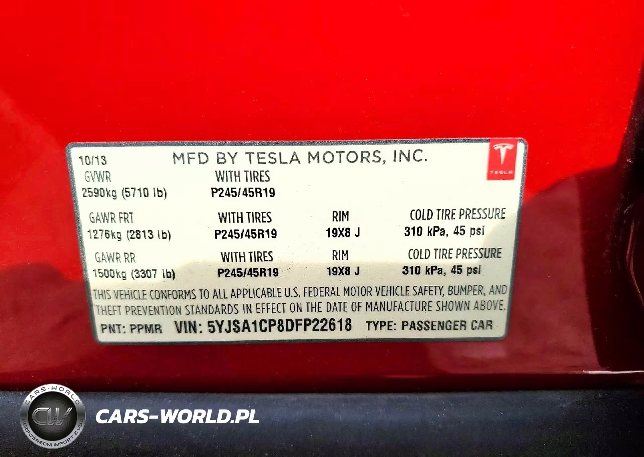 2013 Tesla Model S VIN:5YJSA1CP8DFP22618 - 12