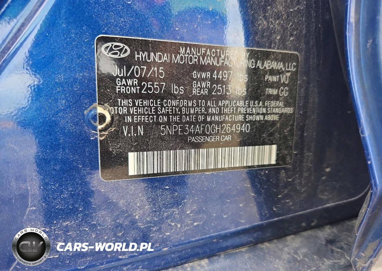 2016 Hyundai Sonata Limited VIN:5NPE34AF0GH264940 - 13