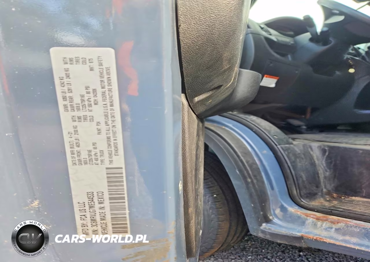 2021 Ram Promaster 3500 Delivery Van VIN:3C6MRVJG7ME544533 - 13
