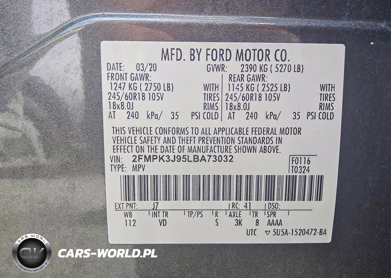2020 Ford Edge Sel VIN:2FMPK3J95LBA73032 - 13