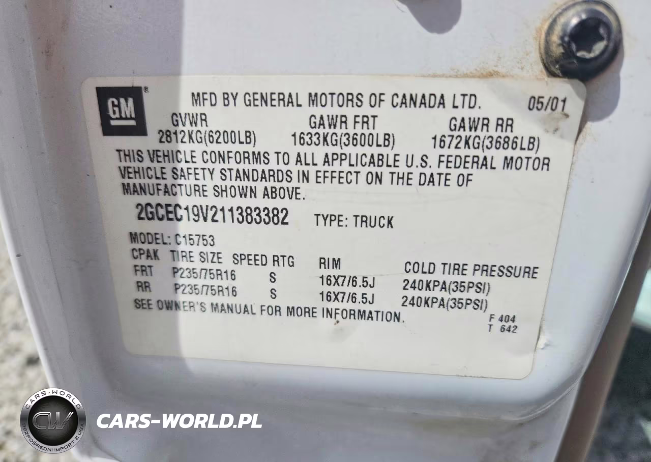 2001 Chevrolet Silverado C1500 VIN:2GCEC19V211383382 - 12