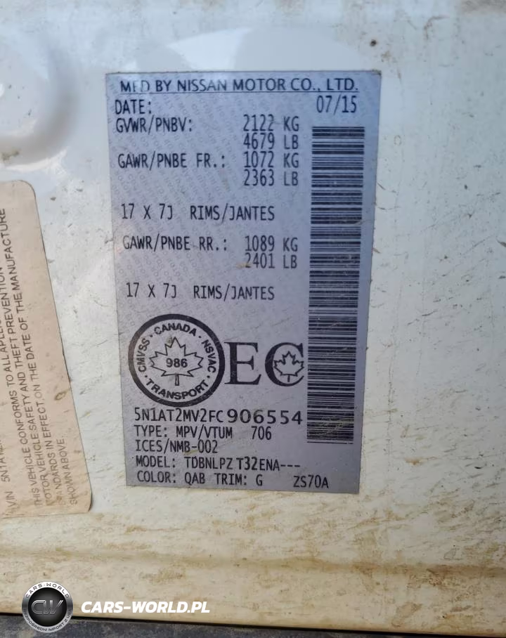 2015 Nissan Rogue S VIN:5N1AT2MV2FC906554 - 14