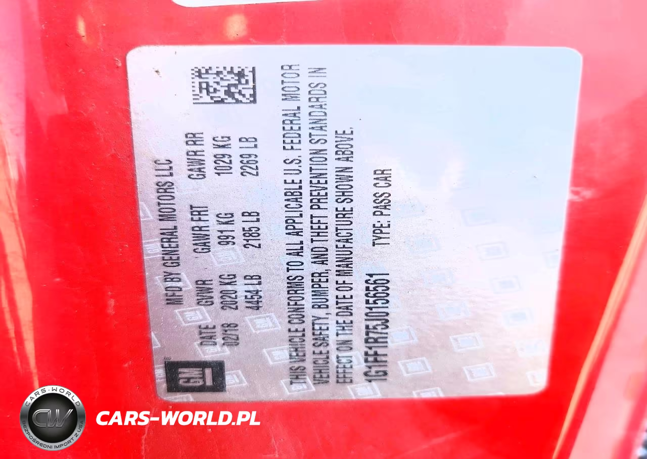 2018 Chevrolet Camaro Ss VIN:1G1FF1R75J0156561 - 12