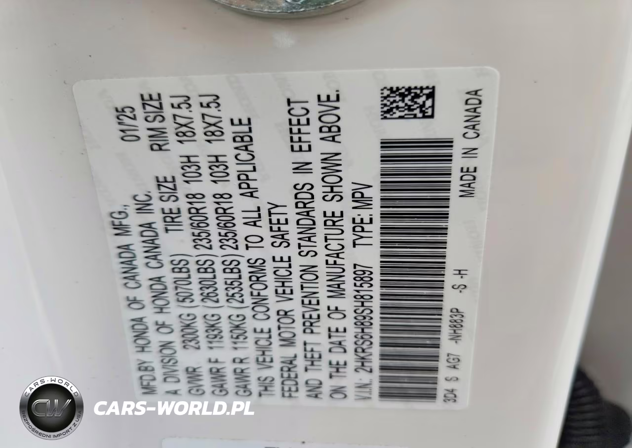 2025 Honda Cr-V Sport-L VIN:2HKRS6H89SH815897 - 13