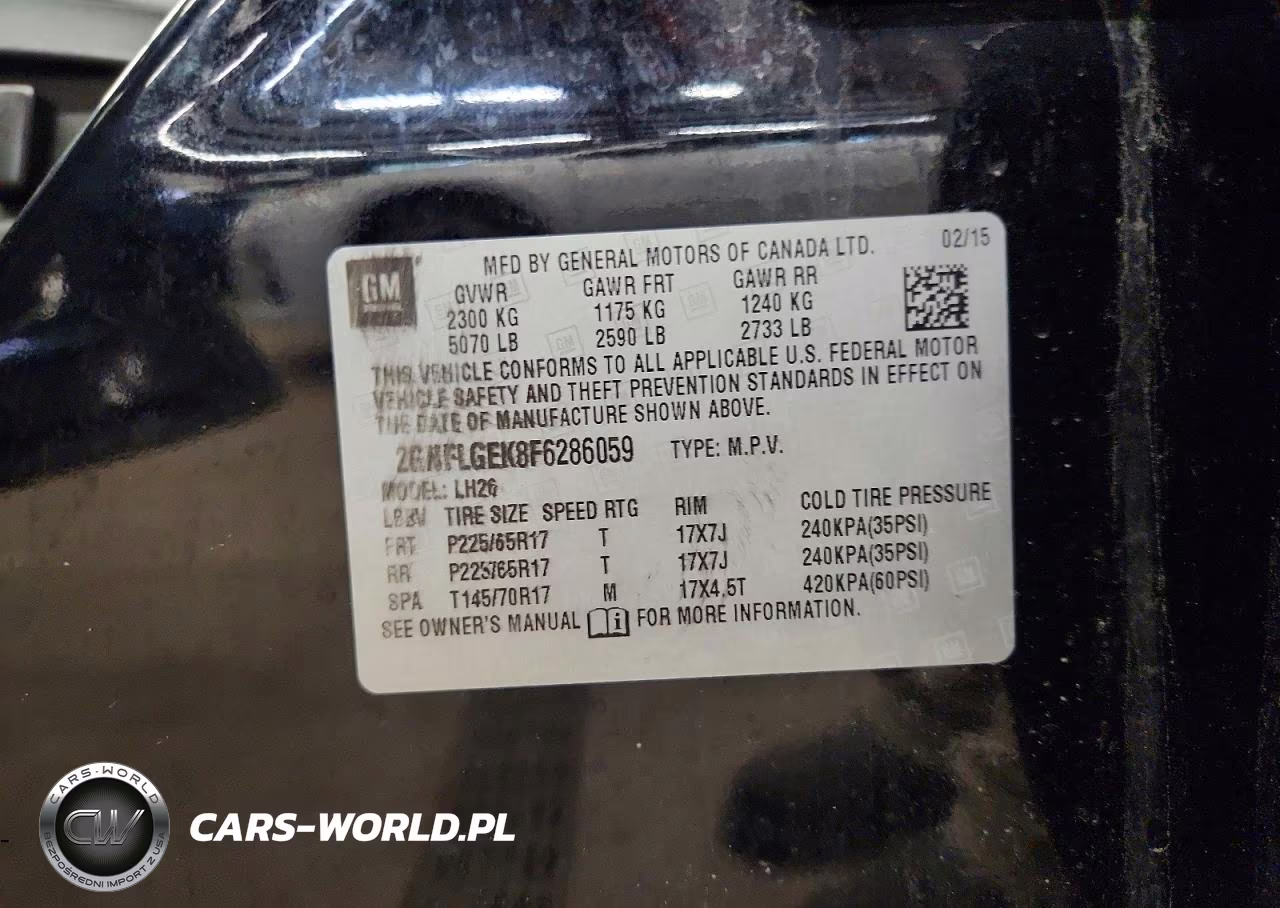 2015 Chevrolet Equinox Lt VIN:2GNFLGEK8F6286059 - 13
