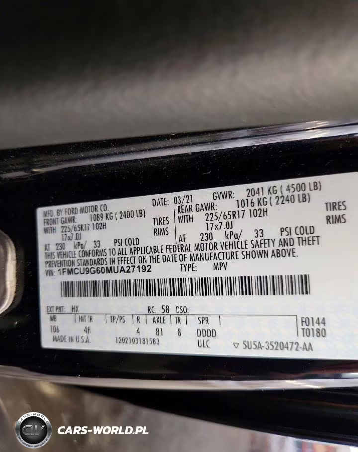 2021 Ford Escape Se VIN:1FMCU9G60MUA27192 - 13