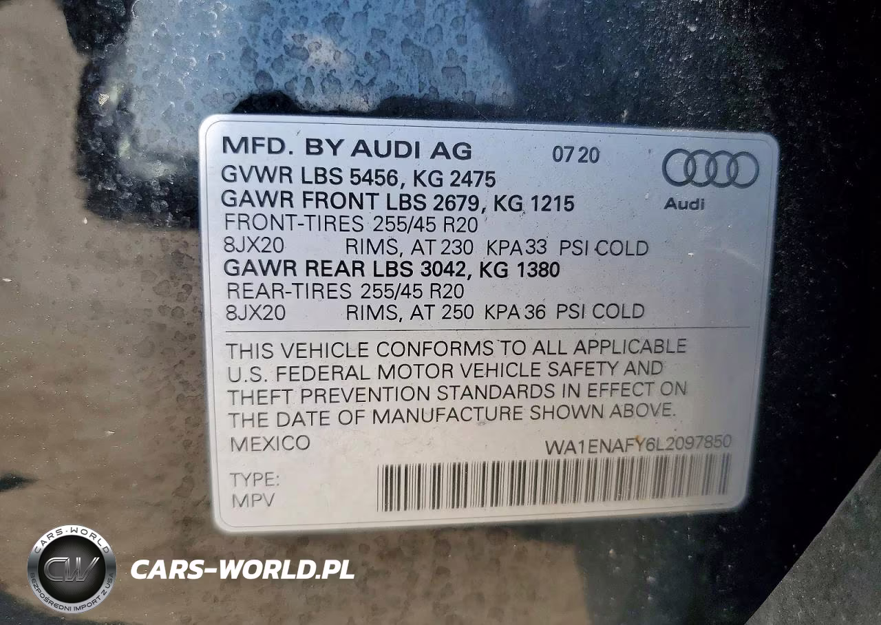 2020 Audi Q5 Titanium Premium Plus VIN:WA1ENAFY6L2097850 - 13
