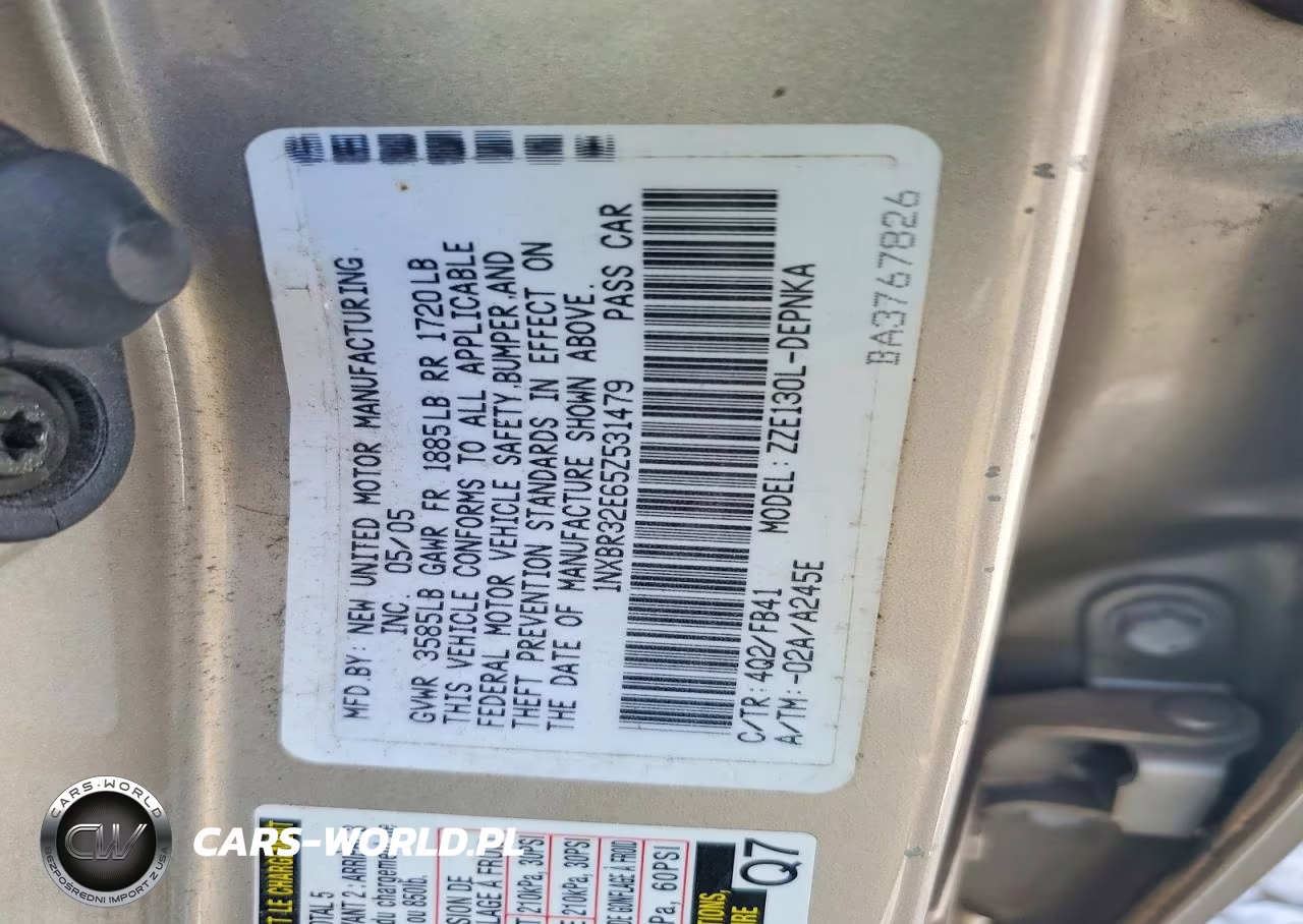 2005 Toyota Corolla Le VIN:1NXBR32E65Z531479 - 12