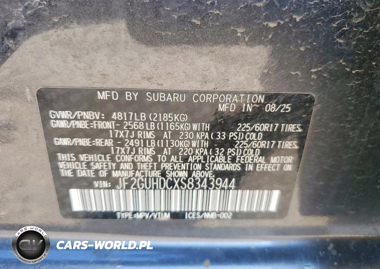 2025 Subaru Crosstrek Premium VIN:JF2GUHDCXS8343944 - 13
