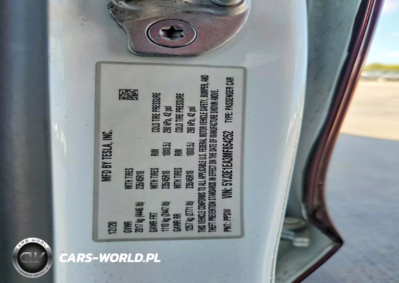2021 Tesla Model 3 VIN:5YJ3E1EA3MF854252 - 13