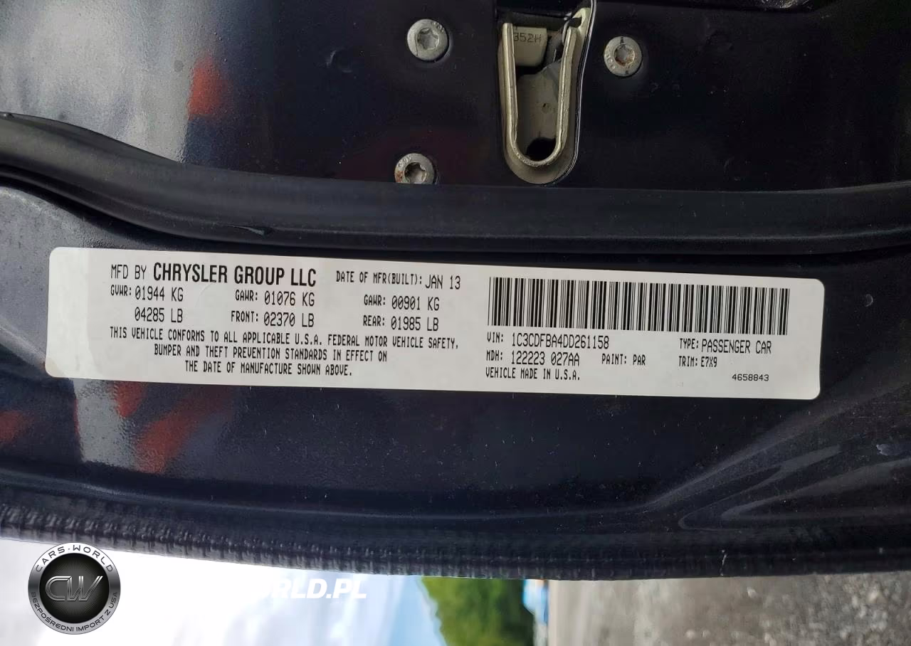2013 Dodge Dart Sxt VIN:1C3CDFBA4DD261158 - 12