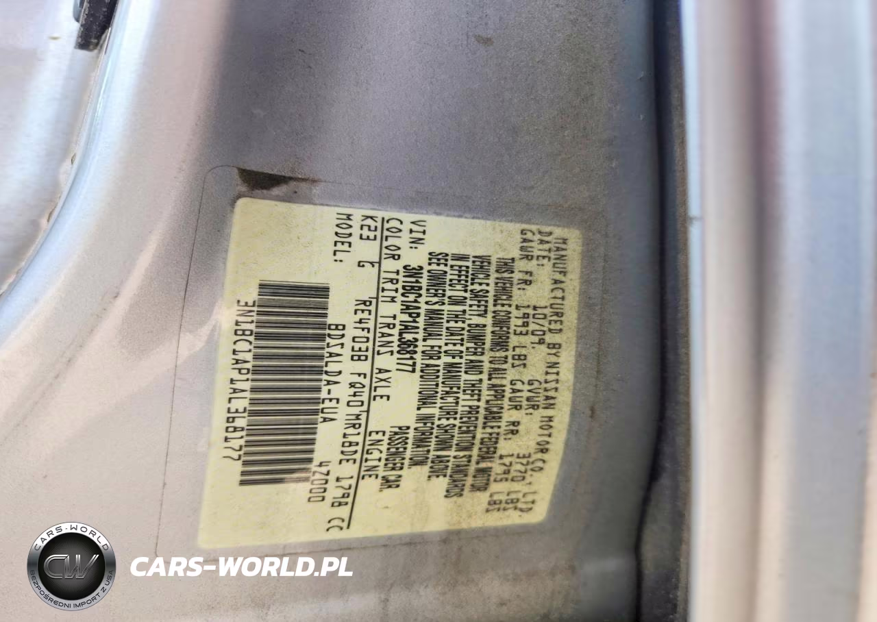 2010 Nissan Versa 1.8 S VIN:3N1BC1AP1AL368177 - 12