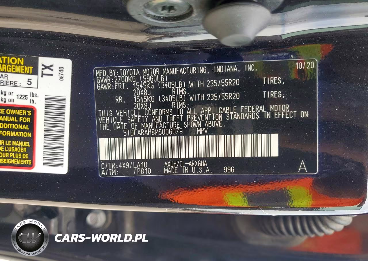 2021 Toyota Highlander Hybrid Platinum VIN:5TDFARAH8MS006079 - 13