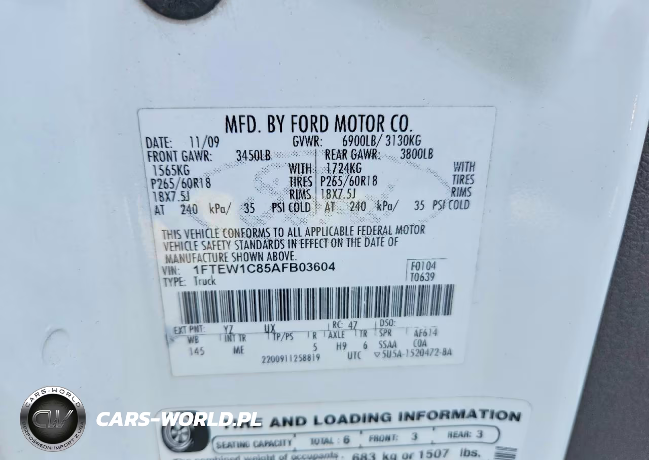 2010 Ford F150 Supercrew VIN:1FTEW1C85AFB03604 - 12