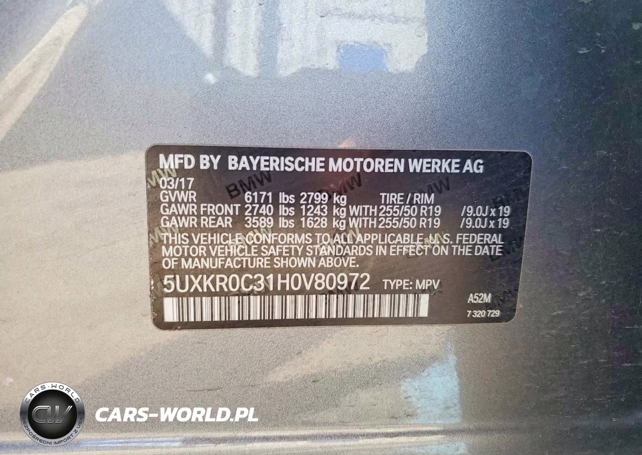 2017 BMW X5 xDrive35I VIN:5UXKR0C31H0V80972 - 12