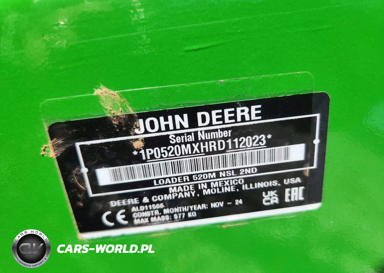 2024 John Deere 520M Loader VIN:1P0520MXHRD112023 - 10