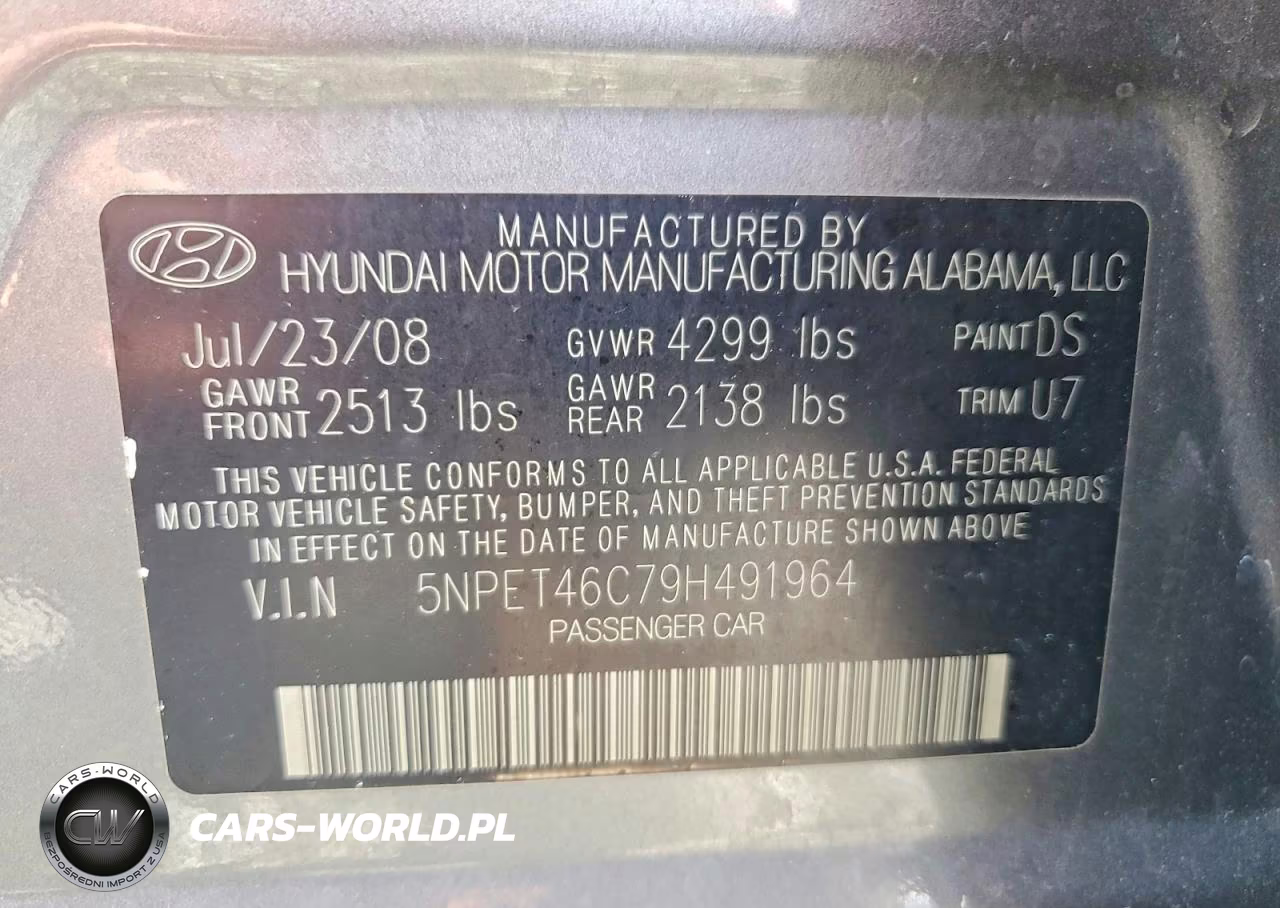 2009 Hyundai Sonata Gls VIN:5NPET46C79H491964 - 12
