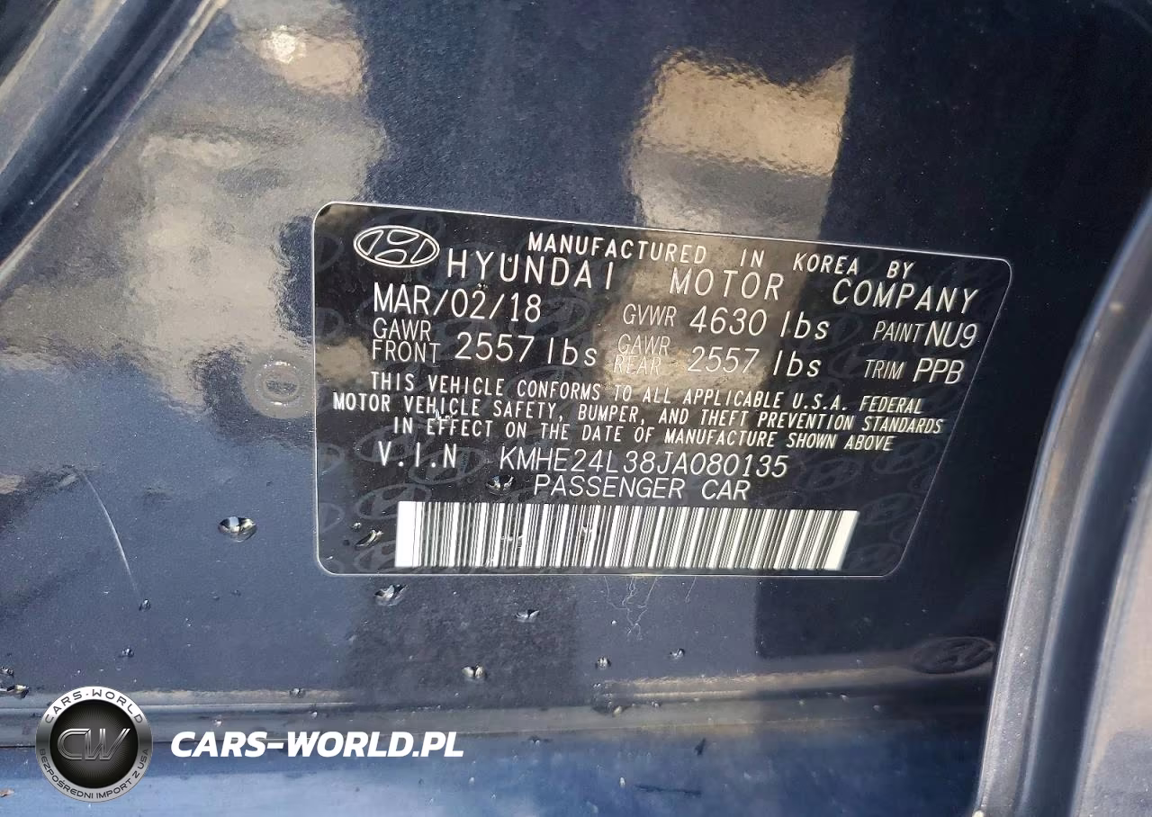 2018 Hyundai Sonata Hybrid Se VIN:KMHE24L38JA080135 - 12