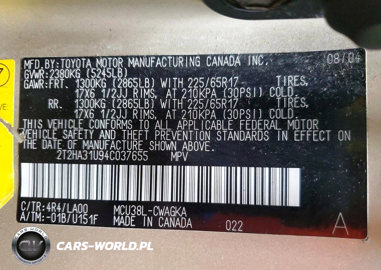 2004 Lexus Rx 330 VIN:2T2HA31U94C037655 - 13