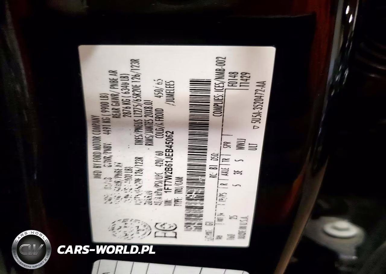 2018 Ford F250 Super Duty VIN:1FT7W2B61JEB45062 - 12
