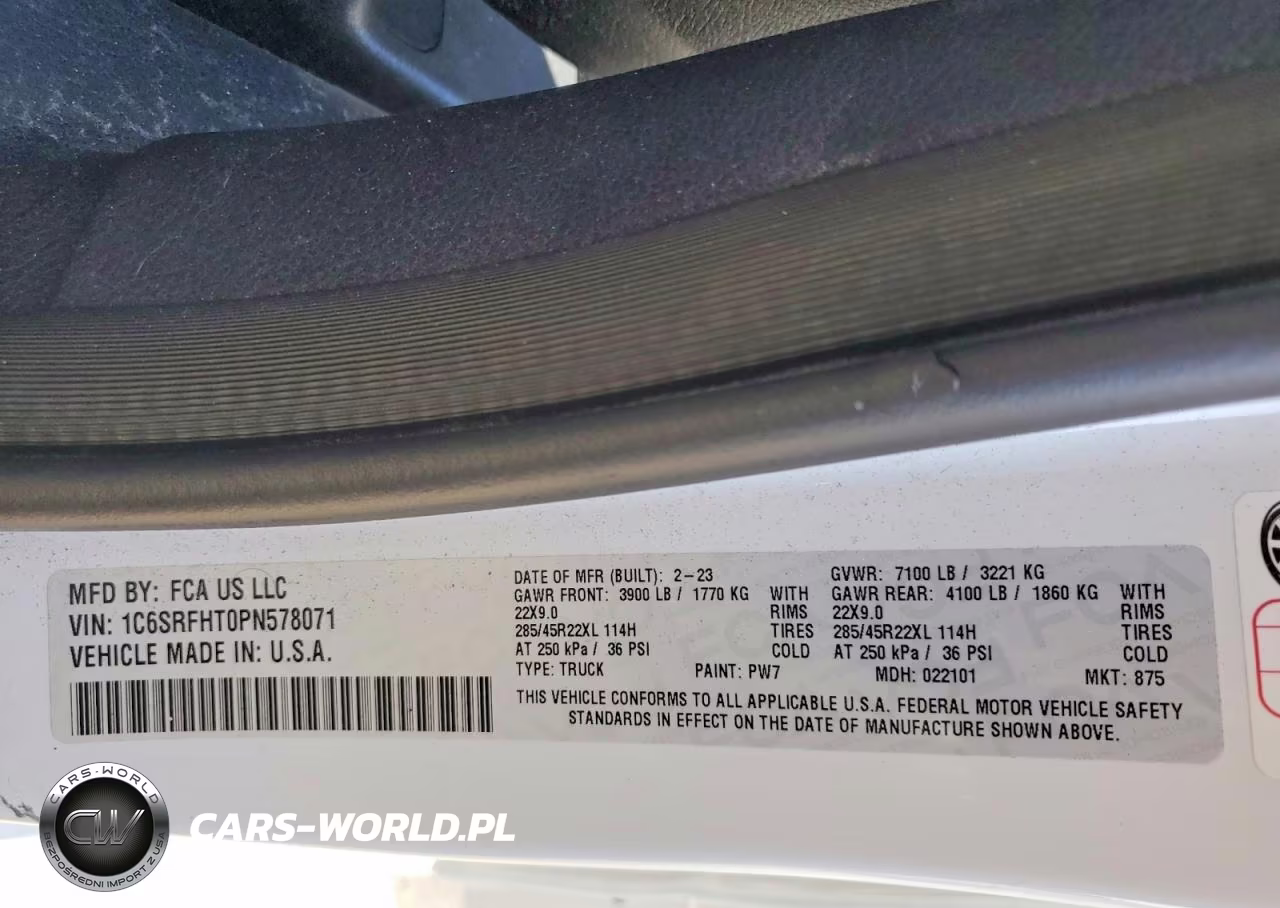 2023 Ram 1500 Limited VIN:1C6SRFHT0PN578071 - 12