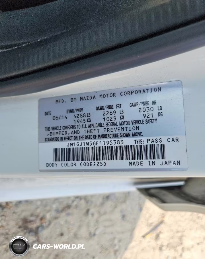 2015 Mazda 6 Grand Touring VIN:JM1GJ1W56F1195383 - 13