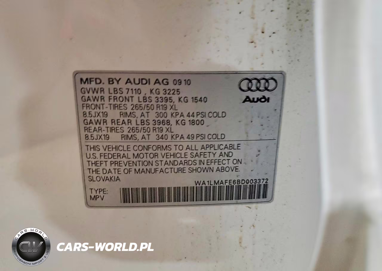 2011 Audi Q7 Premium Plus VIN:WA1LMAFE6BD003372 - 12