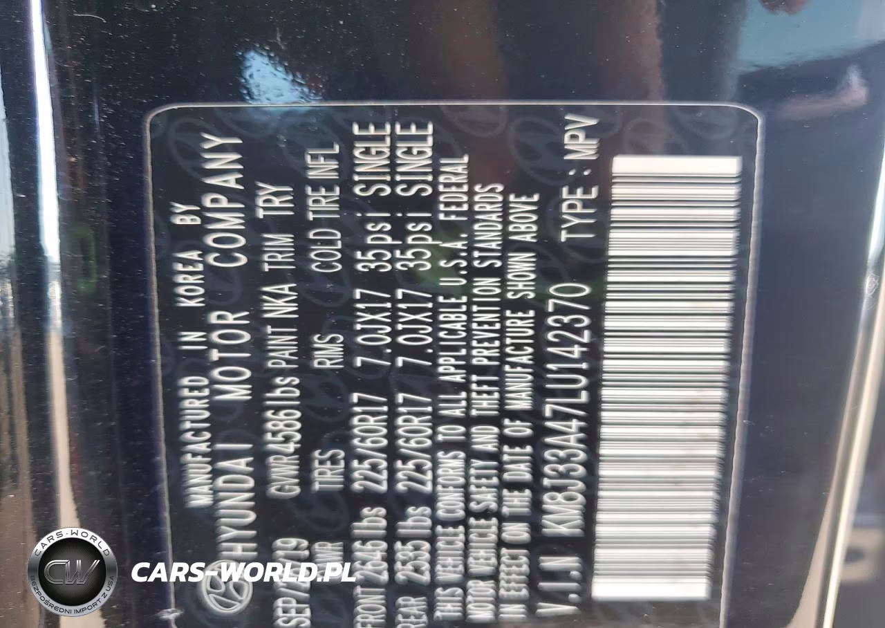 2020 Hyundai Tucson Value VIN:KM8J33A47LU142370 - 13